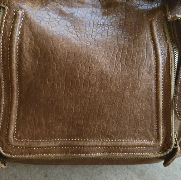 Sundance Italy Bag Brown Leather Brass Hardware Hobo Shoulder Tote Satchel Soft - Picture 4 of 16